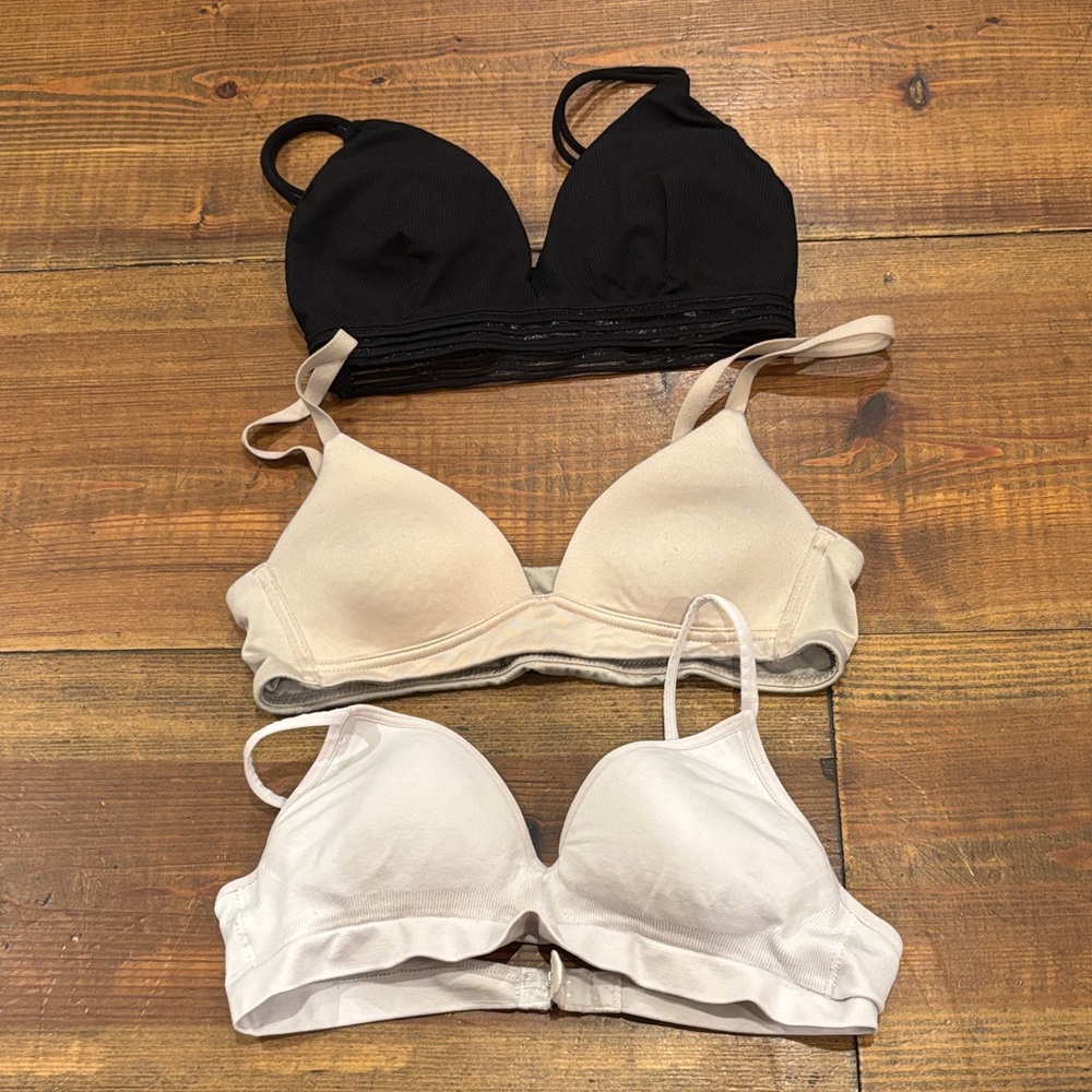 Women's Intimates Set - Black, Cream, and White Bras